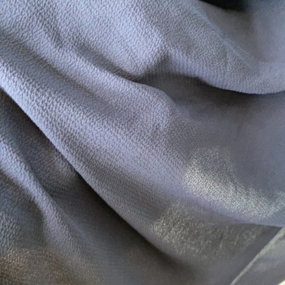 F&M Collection Women Navy Blue Long Pleated Maxi Skirt With Slit Size Large - Picture 5 of 11